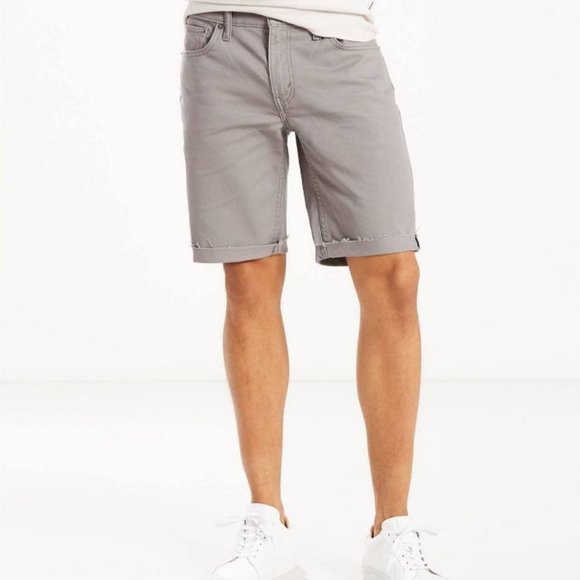 Levis Grey Men Cotton Shorts Size 8 Reg 